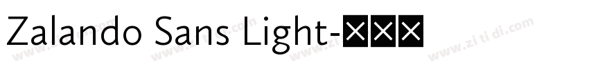 Zalando Sans Light字体转换
